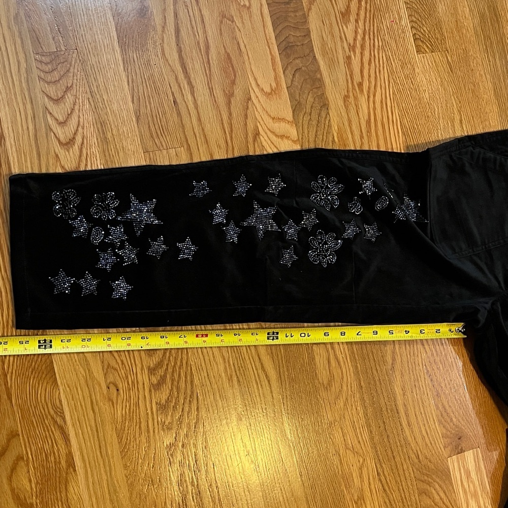 Anthropologie x Pilcro The Wanderer Star Embellished Velvet Pants Size 27 NWT - Picture 8 of 14